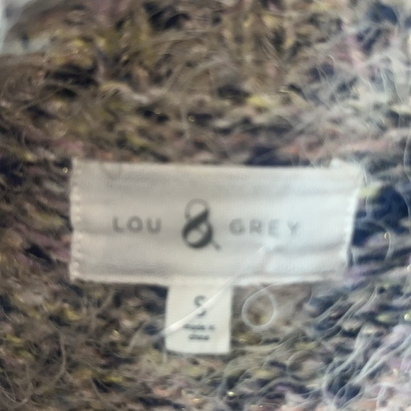 Lou & Grey Speckled Cream and Gray Sweater size Small - Picture 9 of 11
